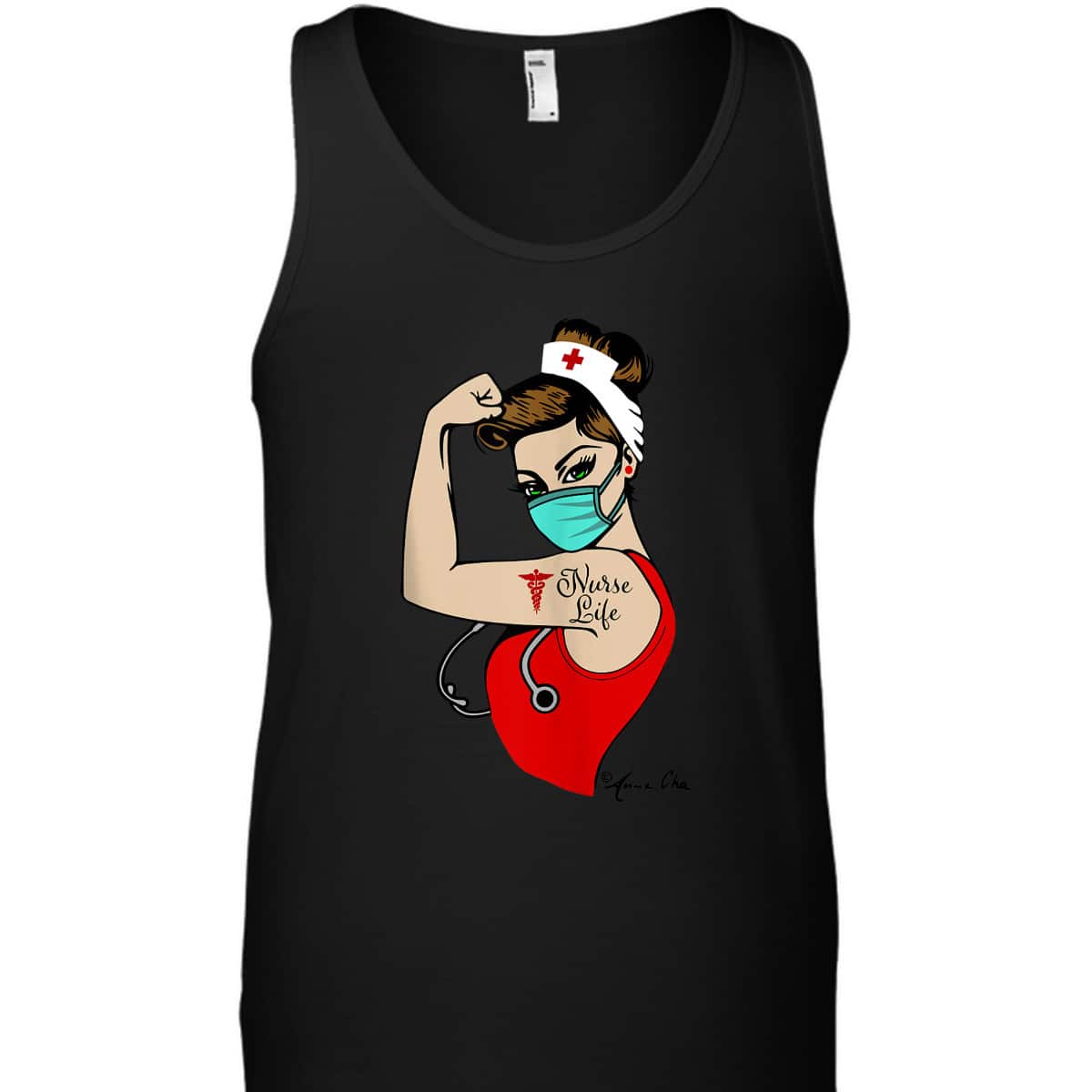 Nurse Life Girl Power Pin Up Rosie Caretaker Medical Retro T-Shirt