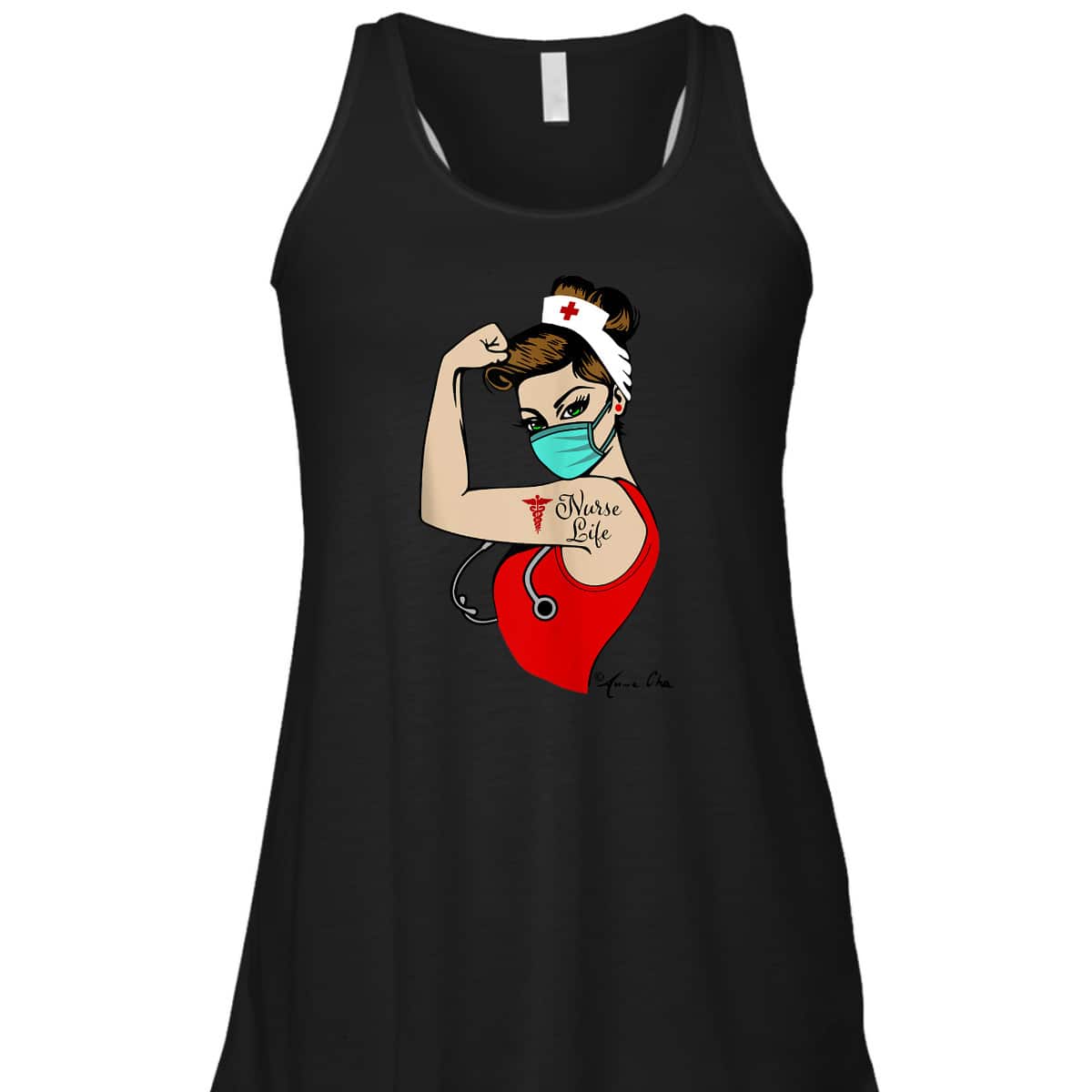 Nurse Life Girl Power Pin Up Rosie Caretaker Medical Retro T-Shirt