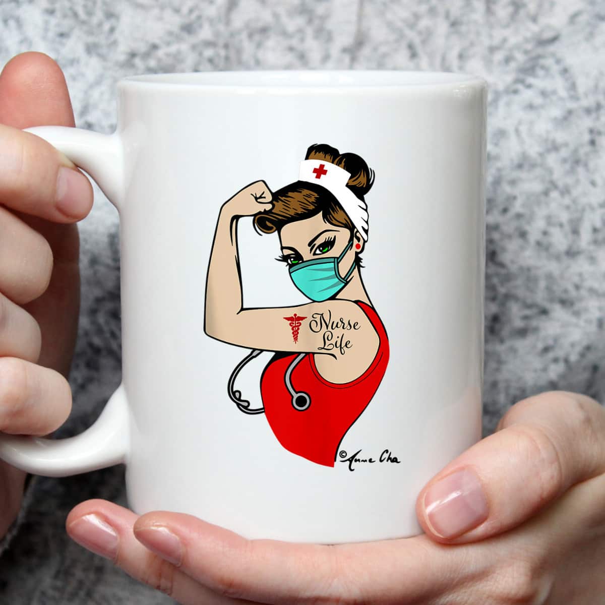Nurse Life Girl Power Pin Up Rosie Caretaker Medical Retro T-Shirt