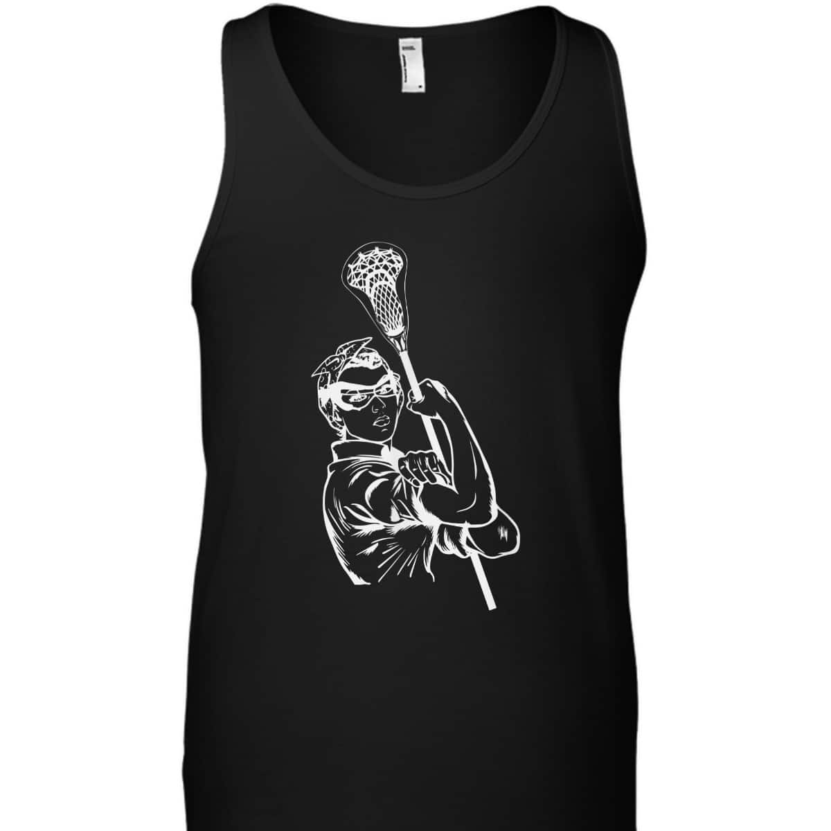 Fun Lacrosse Women Rosie The Riveter Girl Power LAX T-Shirt Fun Lacrosse Women Rosie The Riveter Girl Power LAX T-Shirt