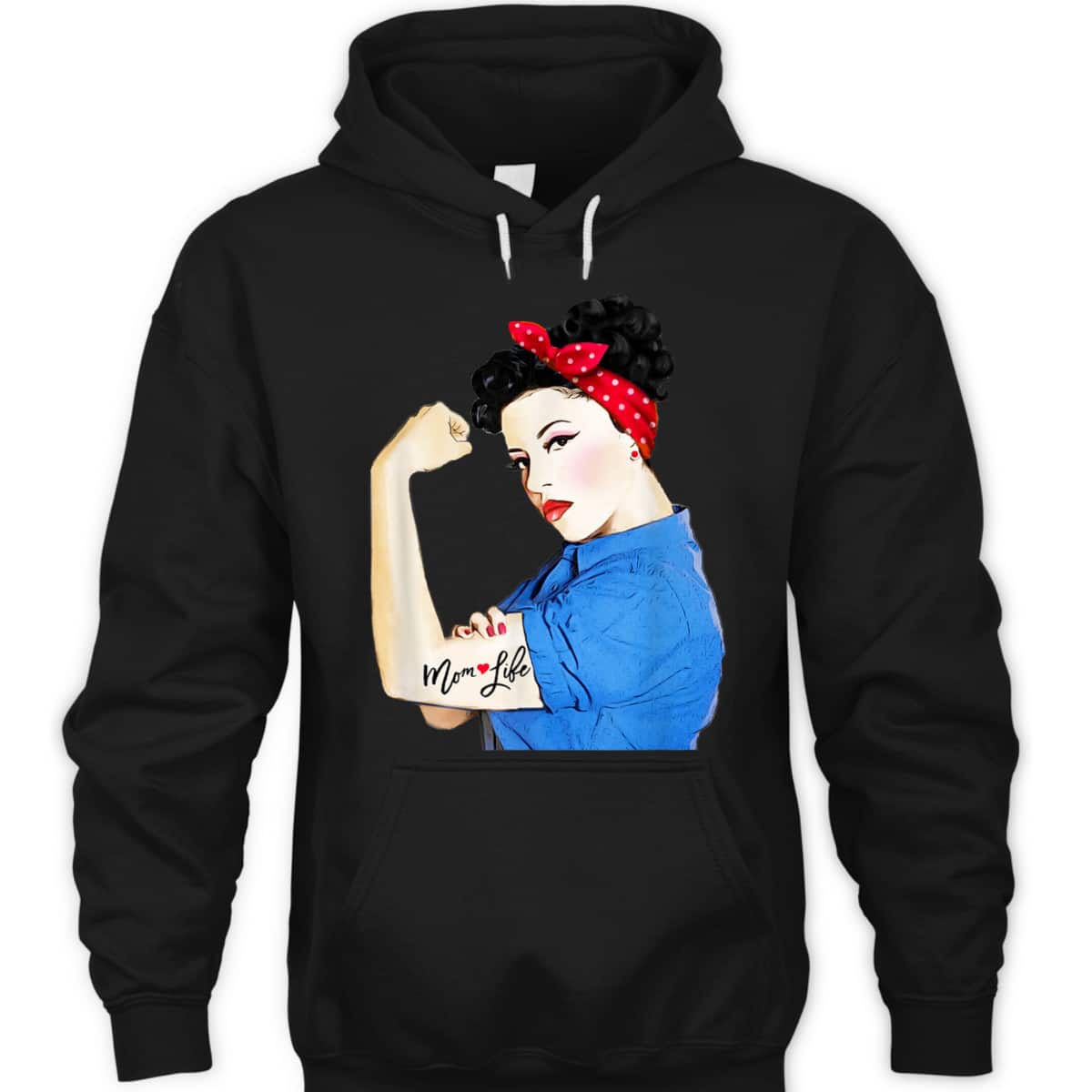 Mom Life Tattoo Heart Girl Power Pinup Retro Mommy T-Shirt
