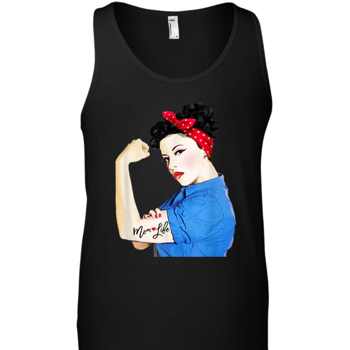 Mom Life Tattoo Heart Girl Power Pinup Retro Mommy T-Shirt