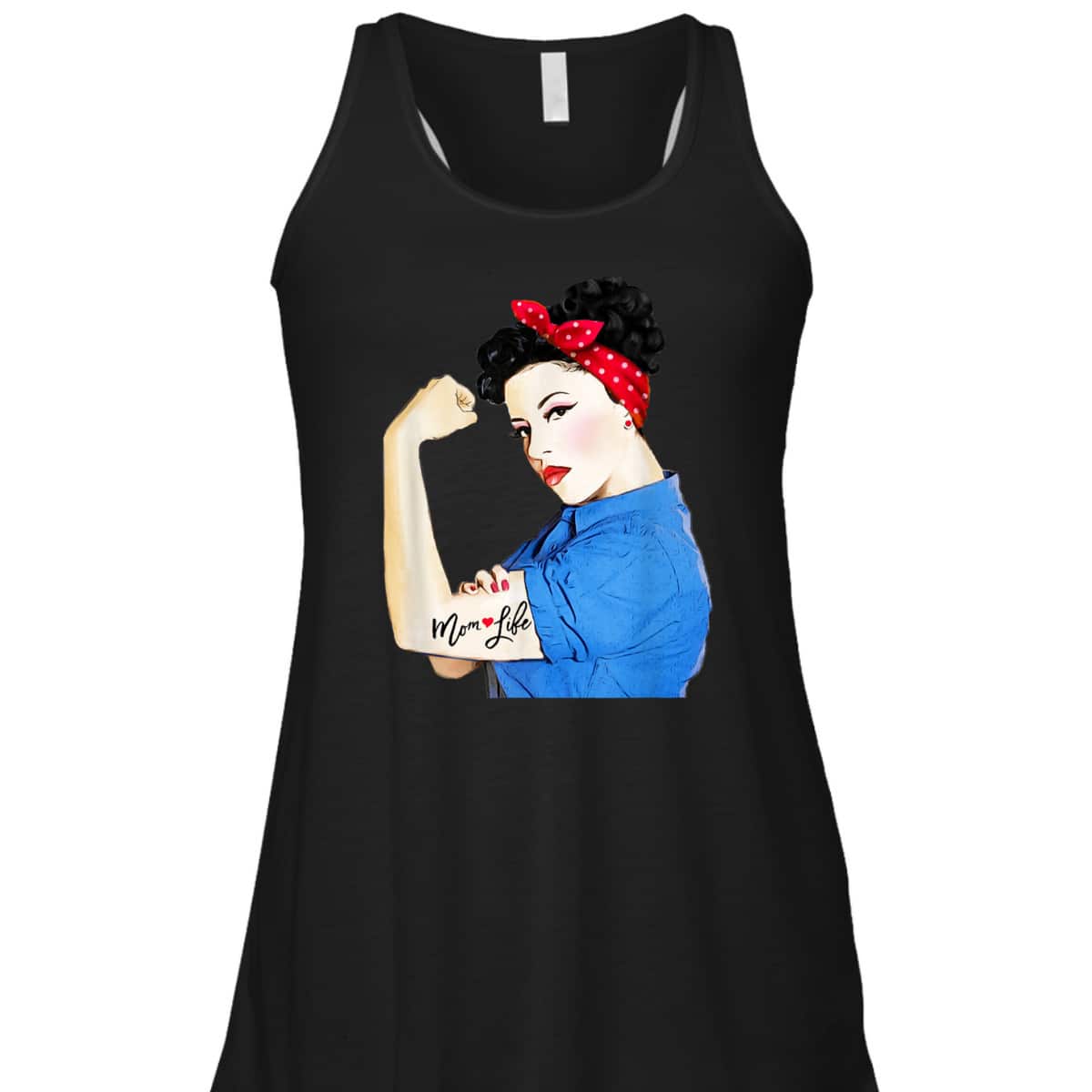 Mom Life Tattoo Heart Girl Power Pinup Retro Mommy T-Shirt