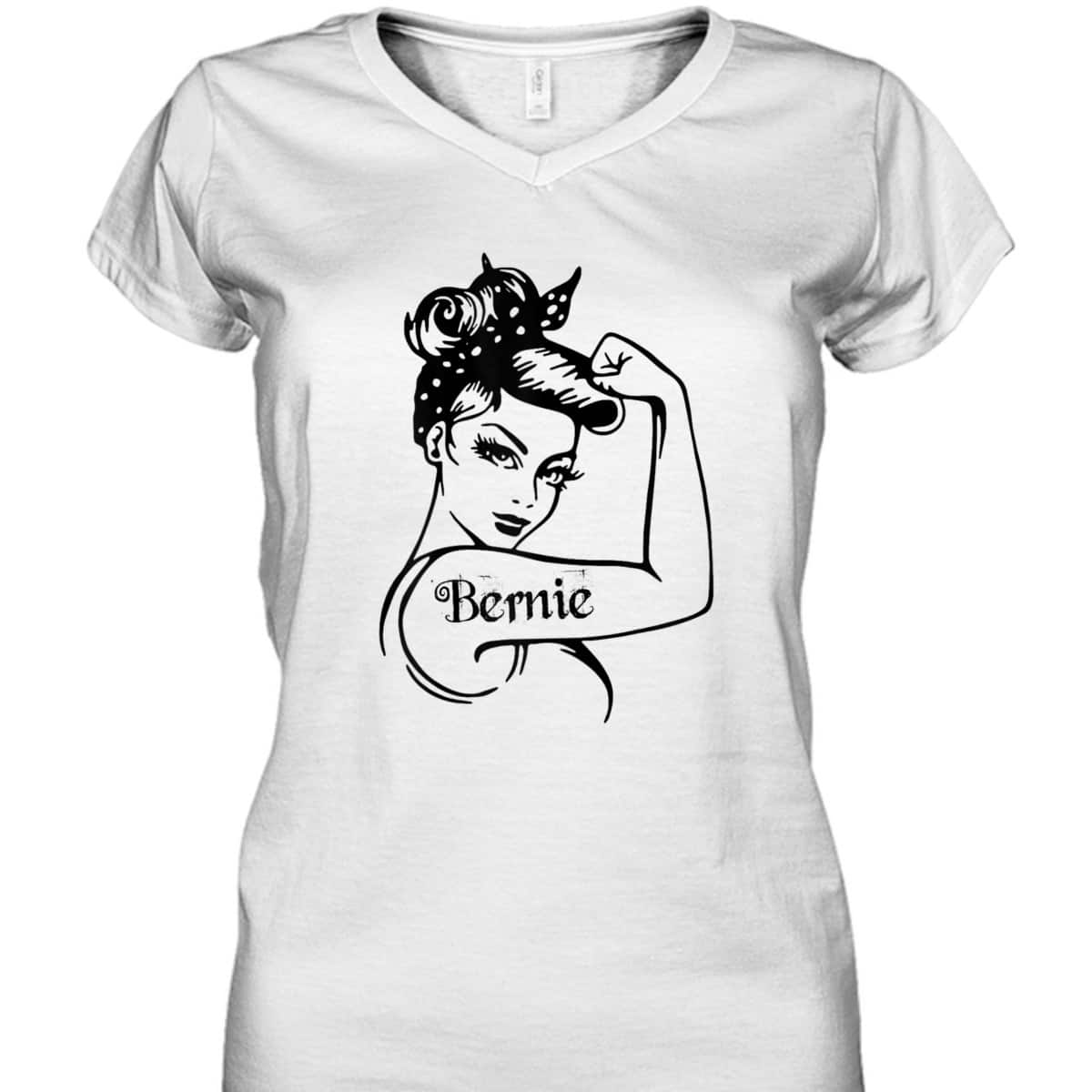 Womens Bernie - Girl Power Bernie Sanders Unbreakable T-Shirt