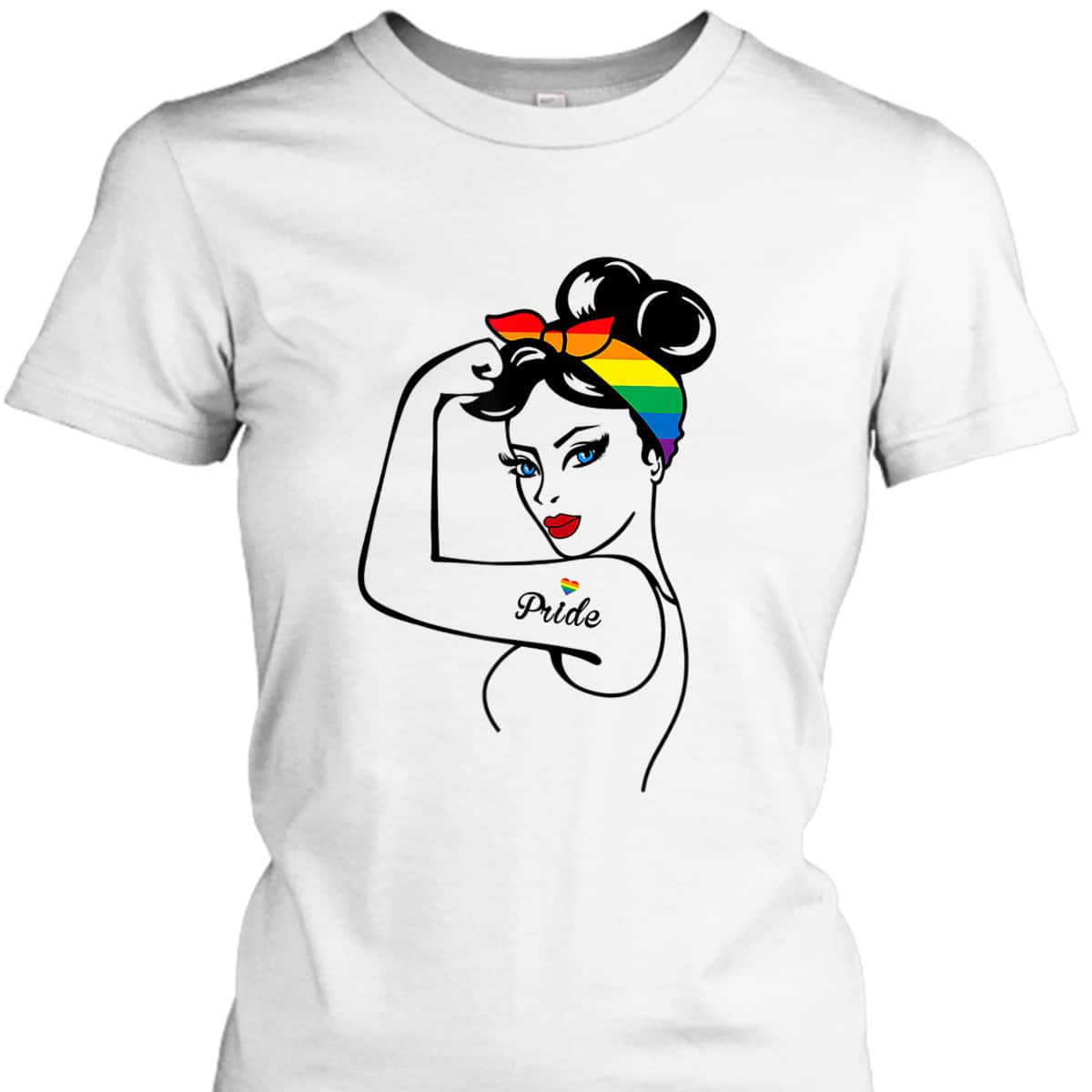 LGBT Girl Power Pin Up Gay Pride Equality LGBT Pride Month T-Shirt