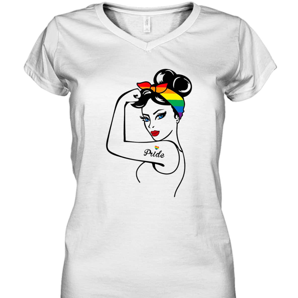 LGBT Girl Power Pin Up Gay Pride Equality LGBT Pride Month T-Shirt