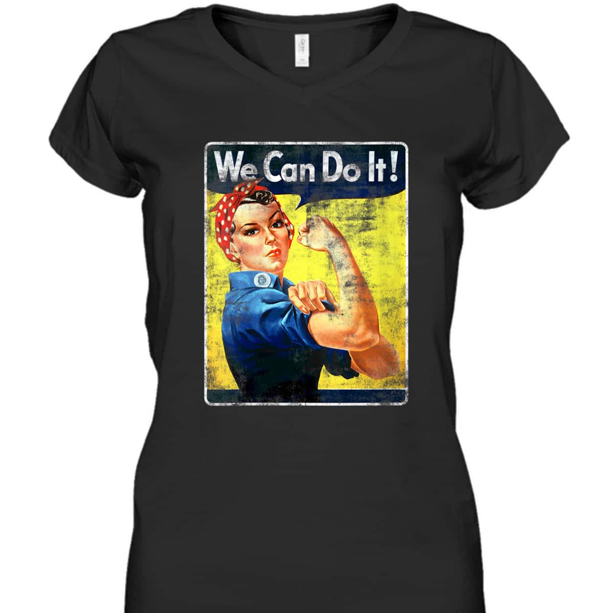 Womens We Can Rosie The Riveter Do It Feminist Girl Power T-Shirt