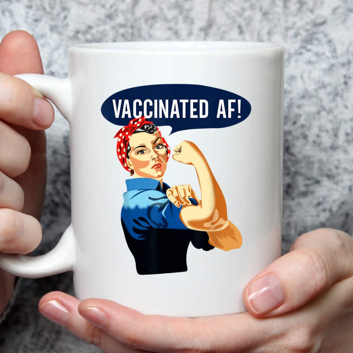 Vaccinated AF Pro Vaccine Vaccinated Rosie The Riveter T-Shirt