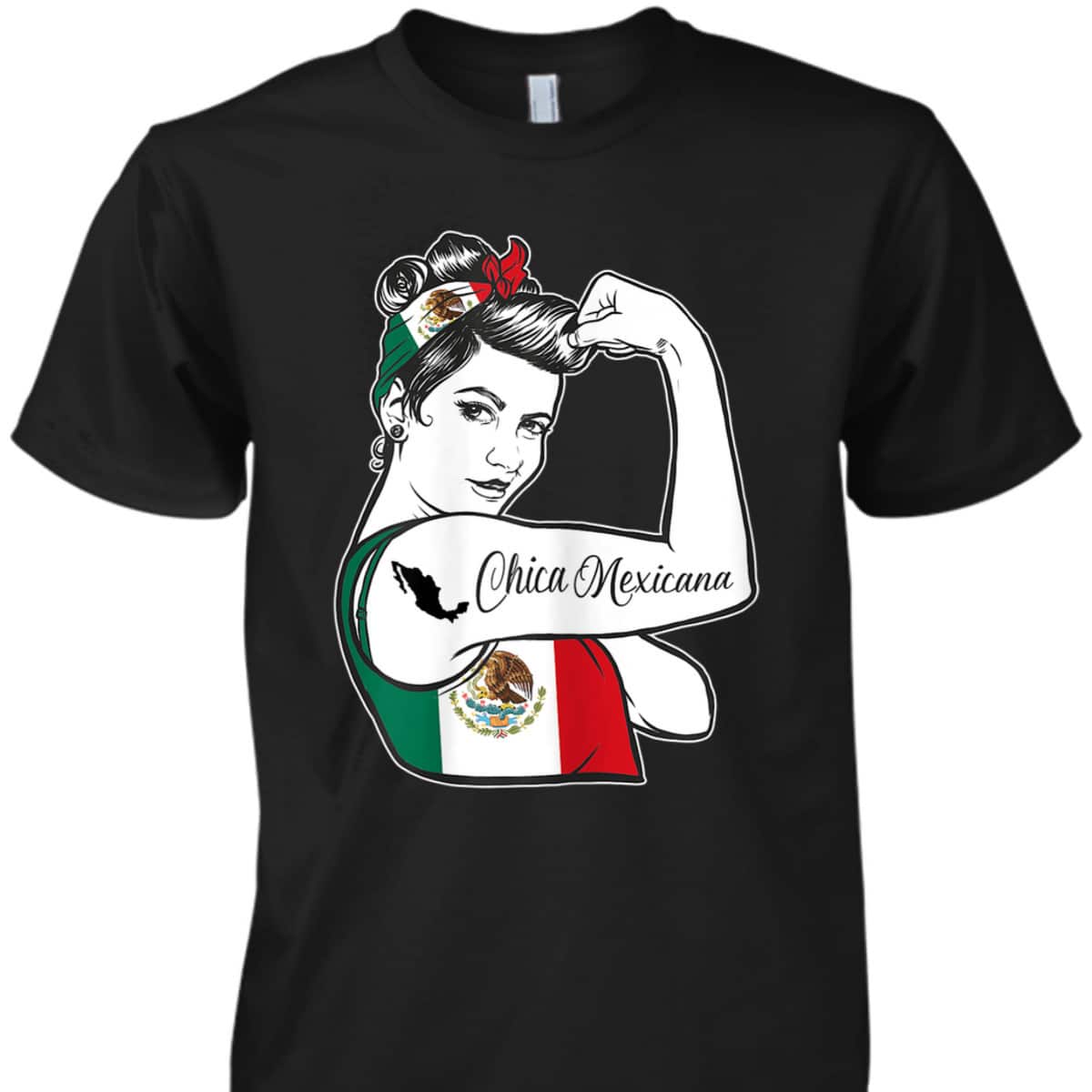 Mexican Pride - Rosie The Riveter - Mexico Patriotic T-Shirt