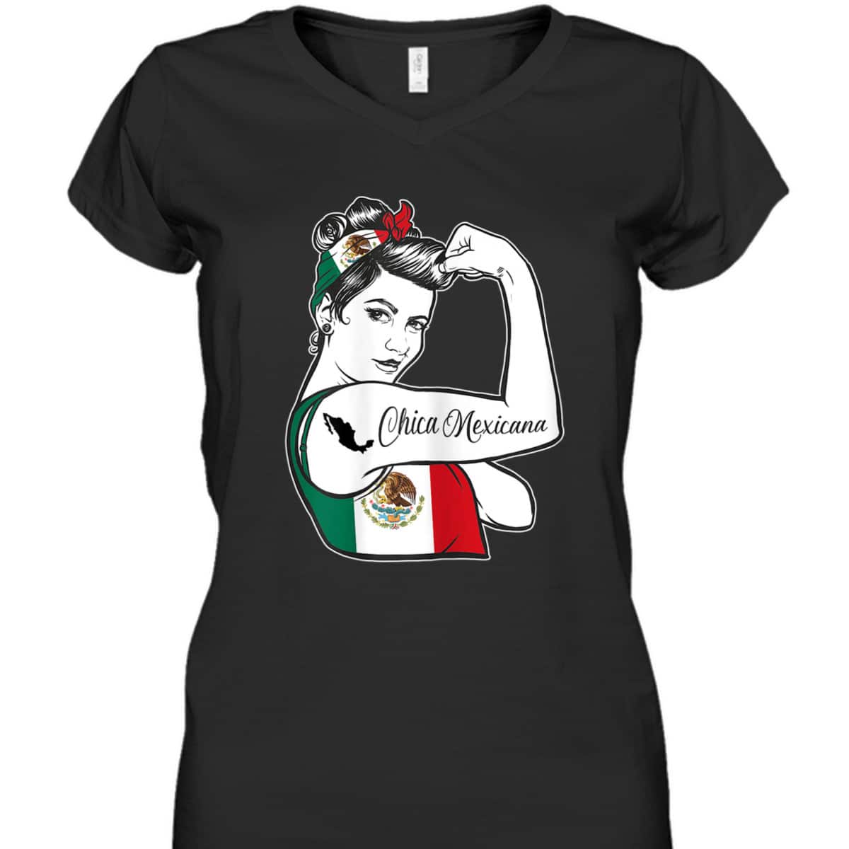 Mexican Pride - Rosie The Riveter - Mexico Patriotic T-Shirt