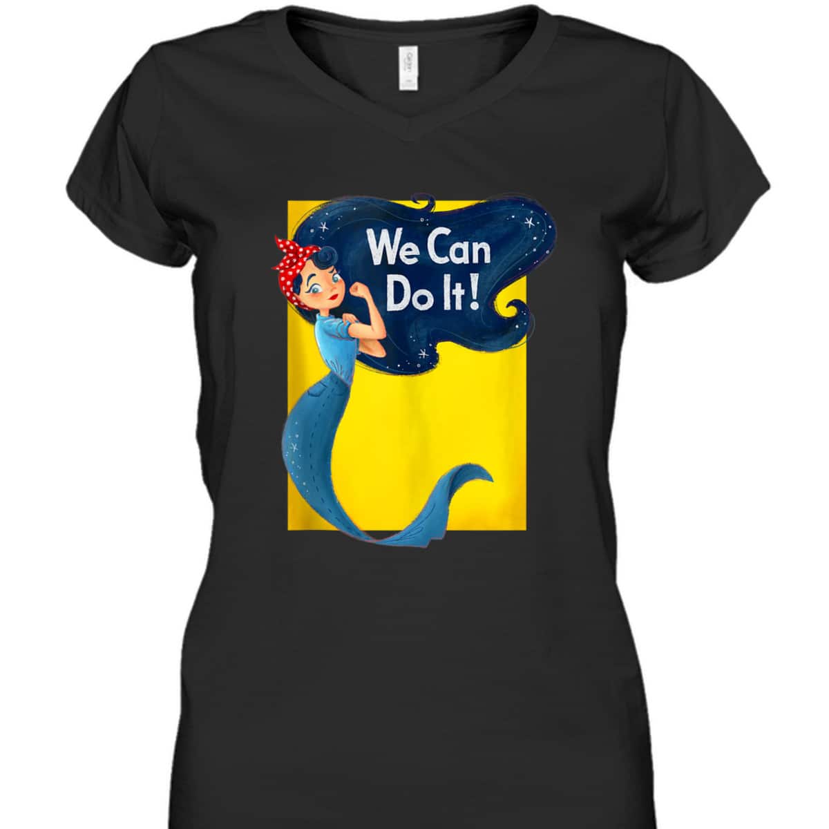 Rosie The Riveter Retro Mermaid Vintage We Can Do It T-Shirt Rosie The Riveter Retro Mermaid Vintage We Can Do It T-Shirt