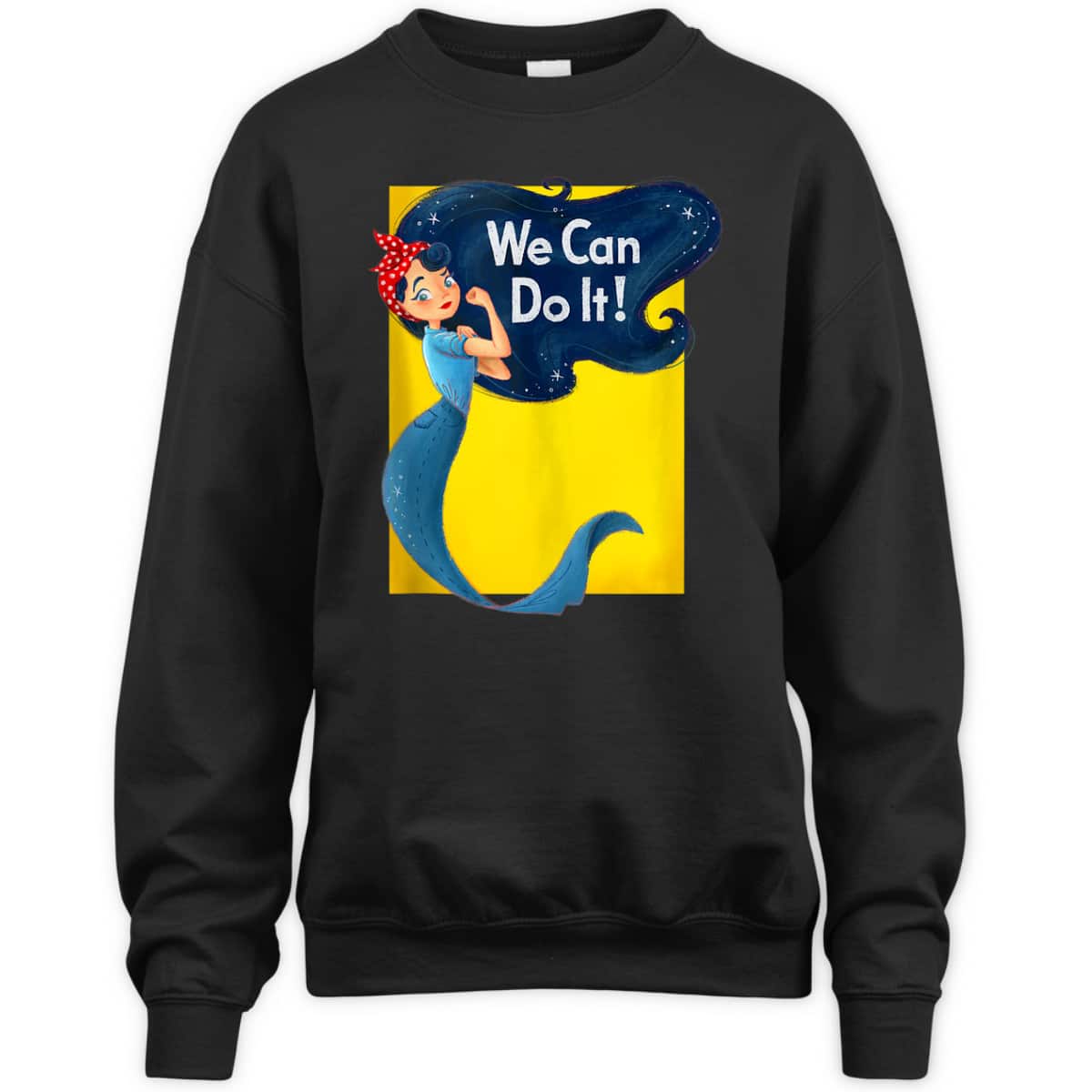 Rosie The Riveter Retro Mermaid Vintage We Can Do It T-Shirt