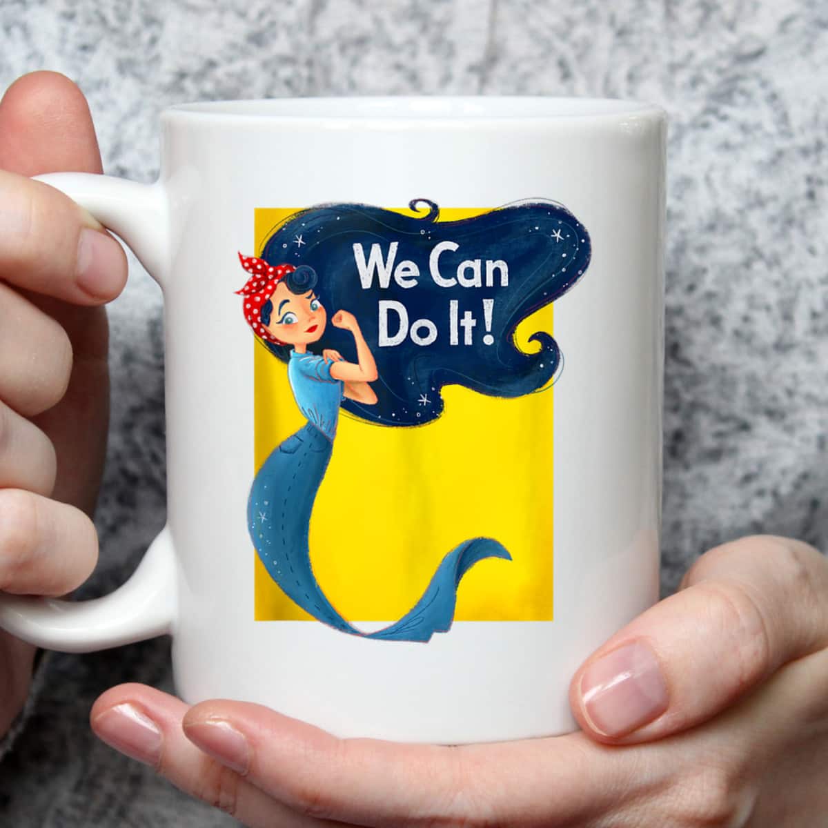 Rosie The Riveter Retro Mermaid Vintage We Can Do It T-Shirt Rosie The Riveter Retro Mermaid Vintage We Can Do It T-Shirt