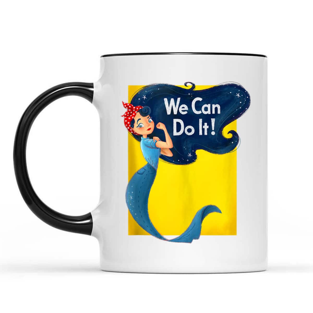 Rosie The Riveter Retro Mermaid Vintage We Can Do It T-Shirt Rosie The Riveter Retro Mermaid Vintage We Can Do It T-Shirt