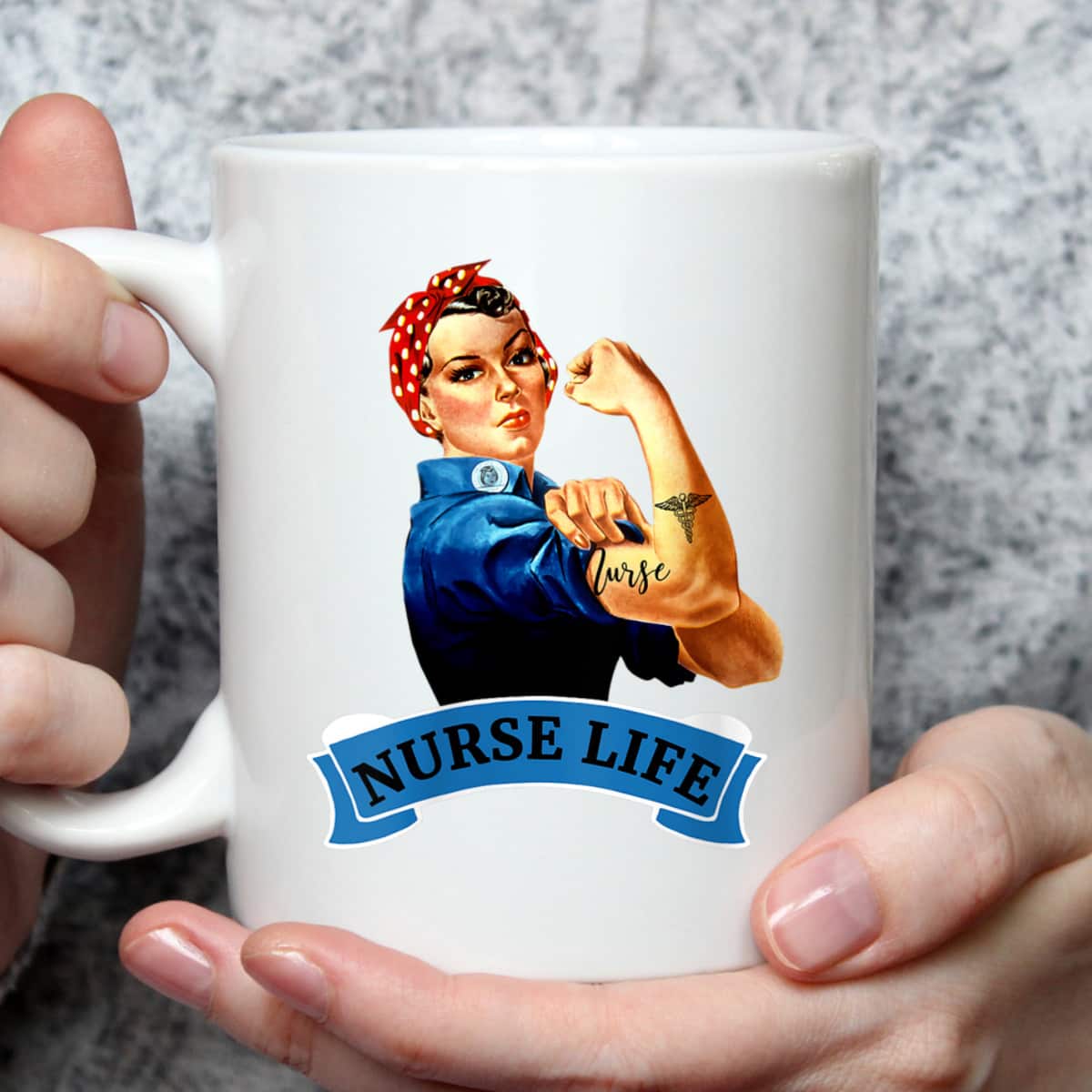 Womens Rosie The Riveter Vintage Nurse Life RN Appreciation Gift T-Shirt