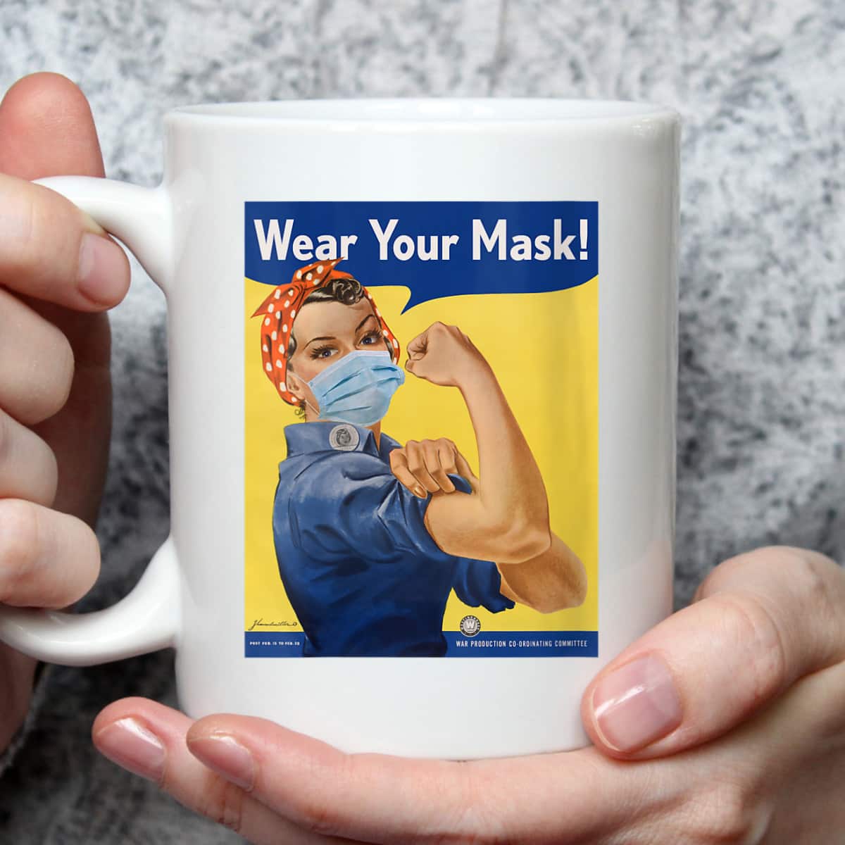 Womens Rosie The Riveter Wear Your Face Mask Stop Anti-Maskers Gift T-Shirt