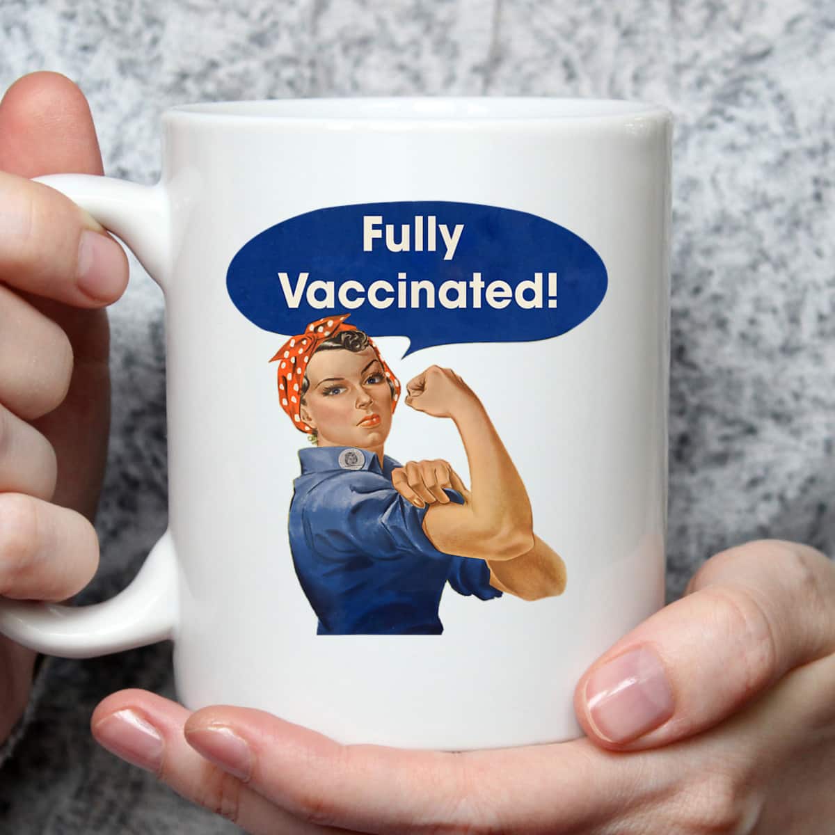 Vaccinated Fully Rosie The Riveter I'm Vaccinated Womens T-Shirt