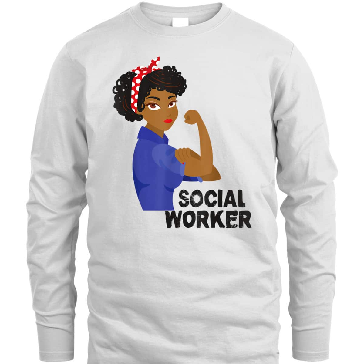 Black Social Worker Rosie The Riveter T-Shirt