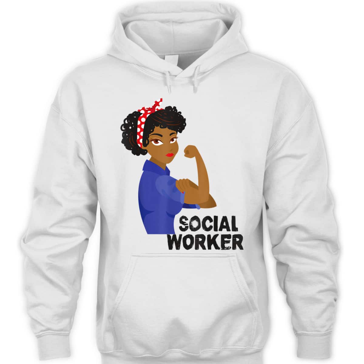 Black Social Worker Rosie The Riveter T-Shirt