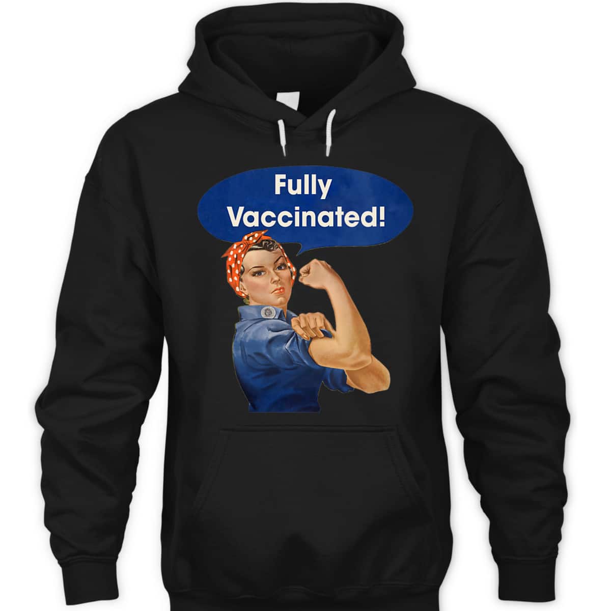 Womens Vaccinated Fully Rosie The Riveter I'm Vaccinated Womens T-Shirt
