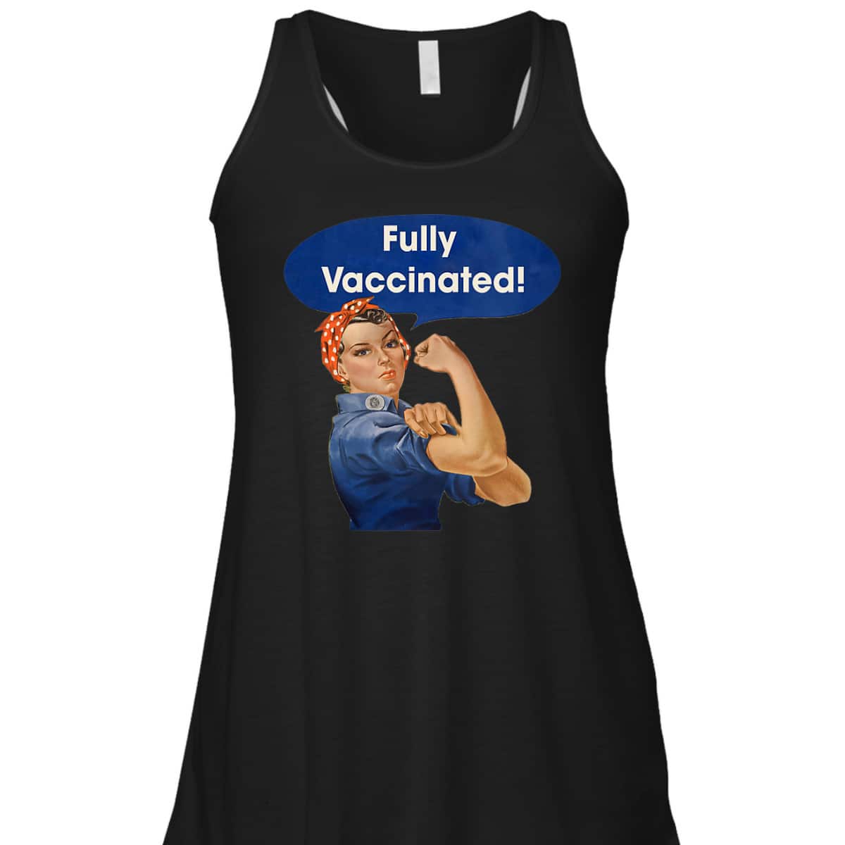 Womens Vaccinated Fully Rosie The Riveter I'm Vaccinated Womens T-Shirt