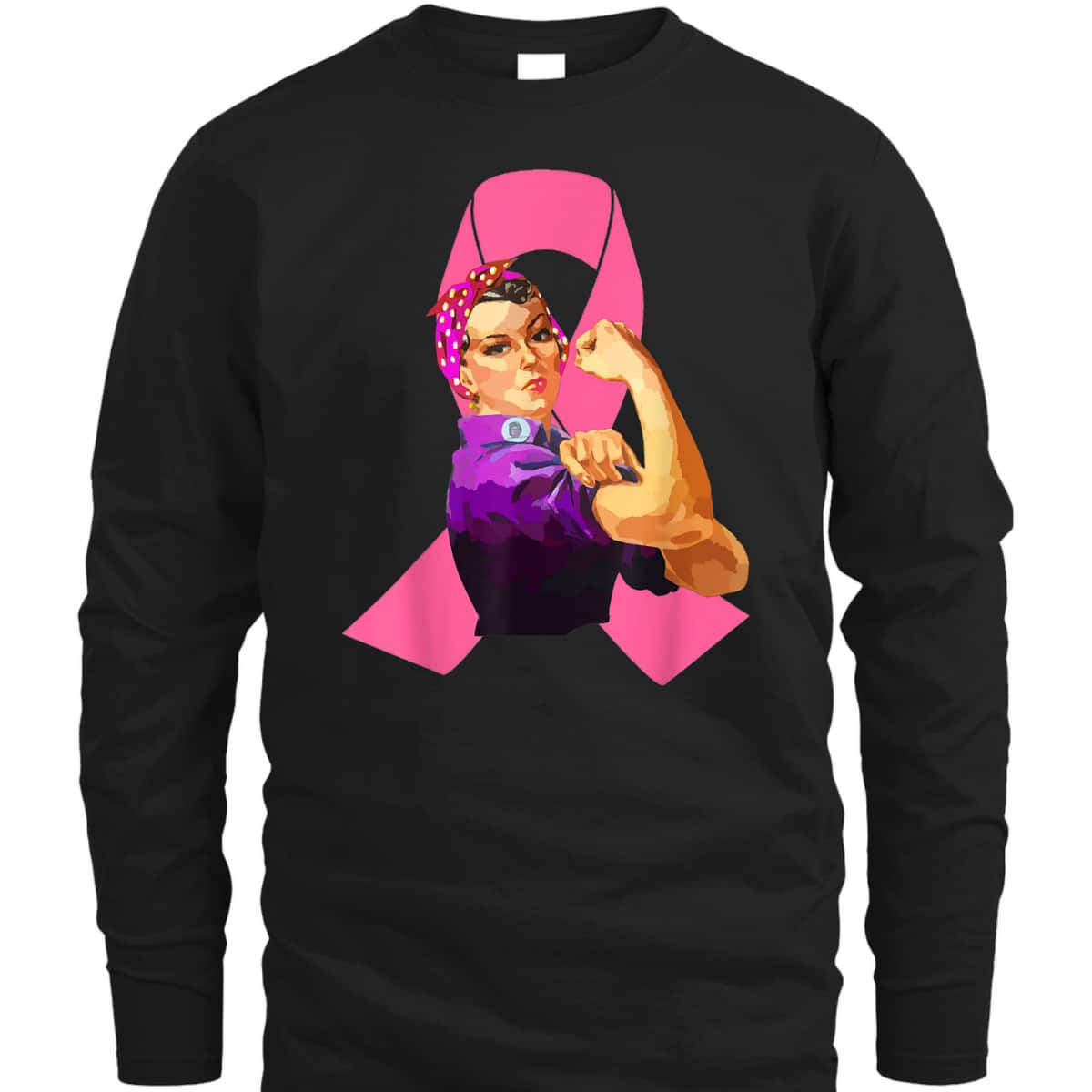 Awesome Rosie The Riveter We Can Do It Breast Cancer T-Shirt Awesome Rosie The Riveter We Can Do It Breast Cancer T-Shirt