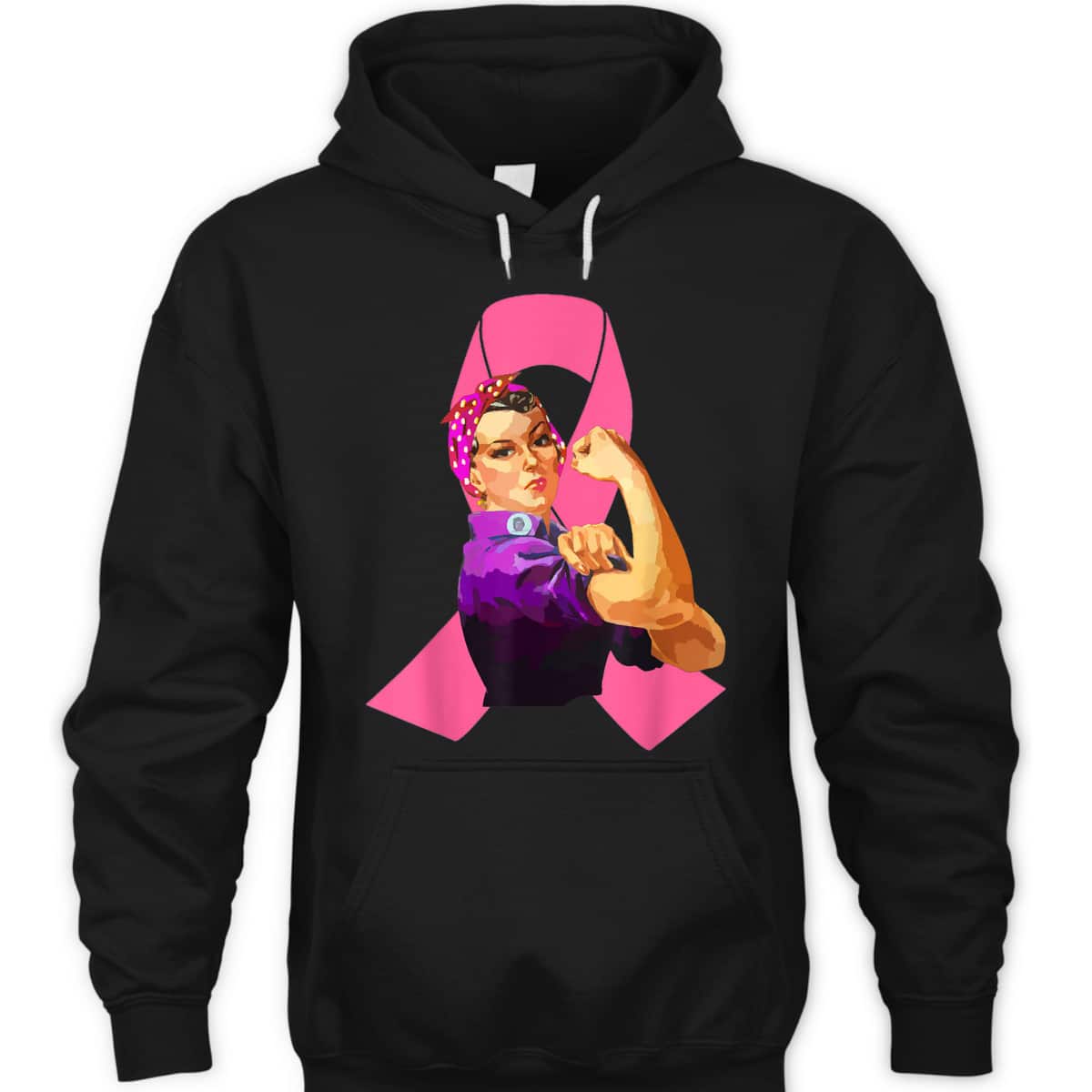 Awesome Rosie The Riveter We Can Do It Breast Cancer T-Shirt Awesome Rosie The Riveter We Can Do It Breast Cancer T-Shirt