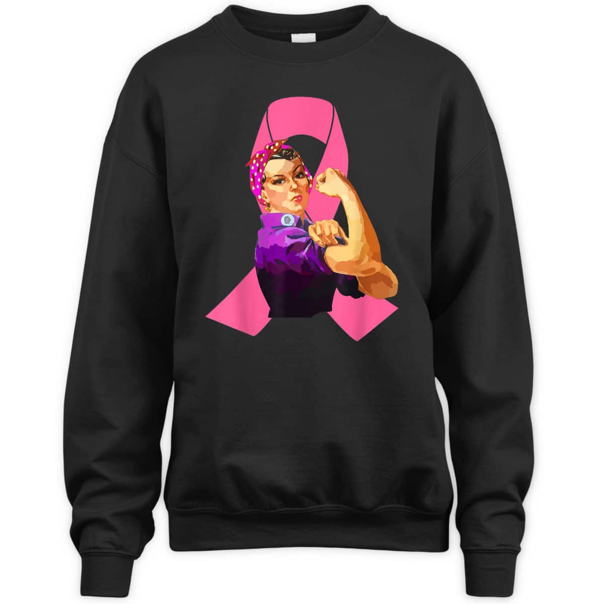 Awesome Rosie The Riveter We Can Do It Breast Cancer T-Shirt Awesome Rosie The Riveter We Can Do It Breast Cancer T-Shirt
