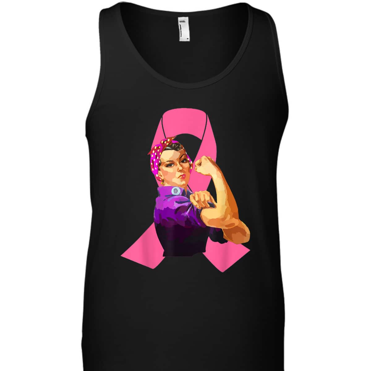 Awesome Rosie The Riveter We Can Do It Breast Cancer T-Shirt Awesome Rosie The Riveter We Can Do It Breast Cancer T-Shirt