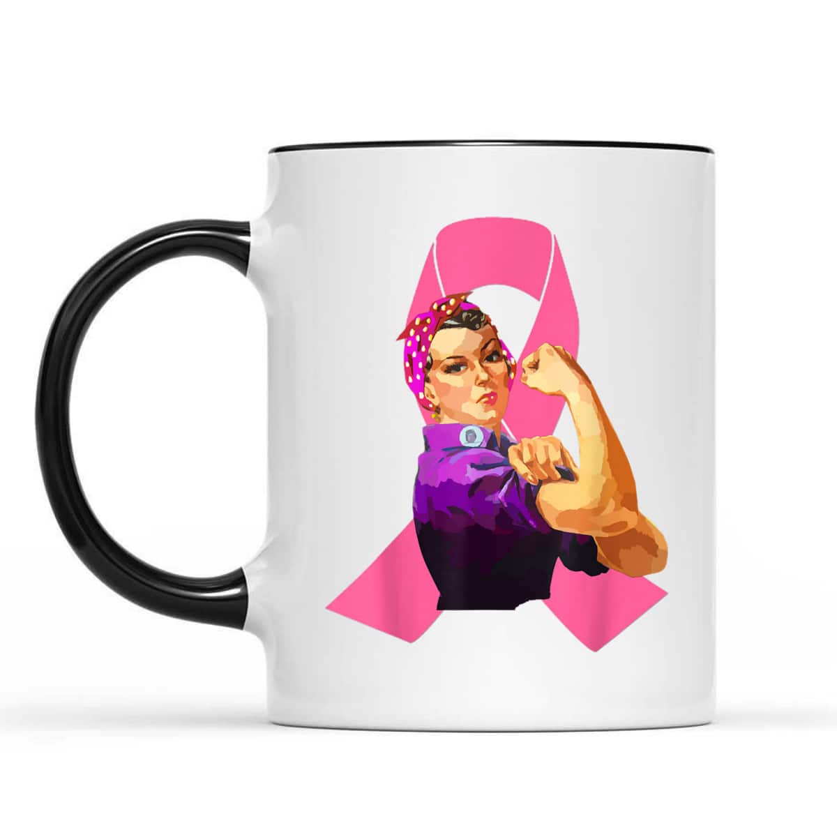 Awesome Rosie The Riveter We Can Do It Breast Cancer T-Shirt Awesome Rosie The Riveter We Can Do It Breast Cancer T-Shirt