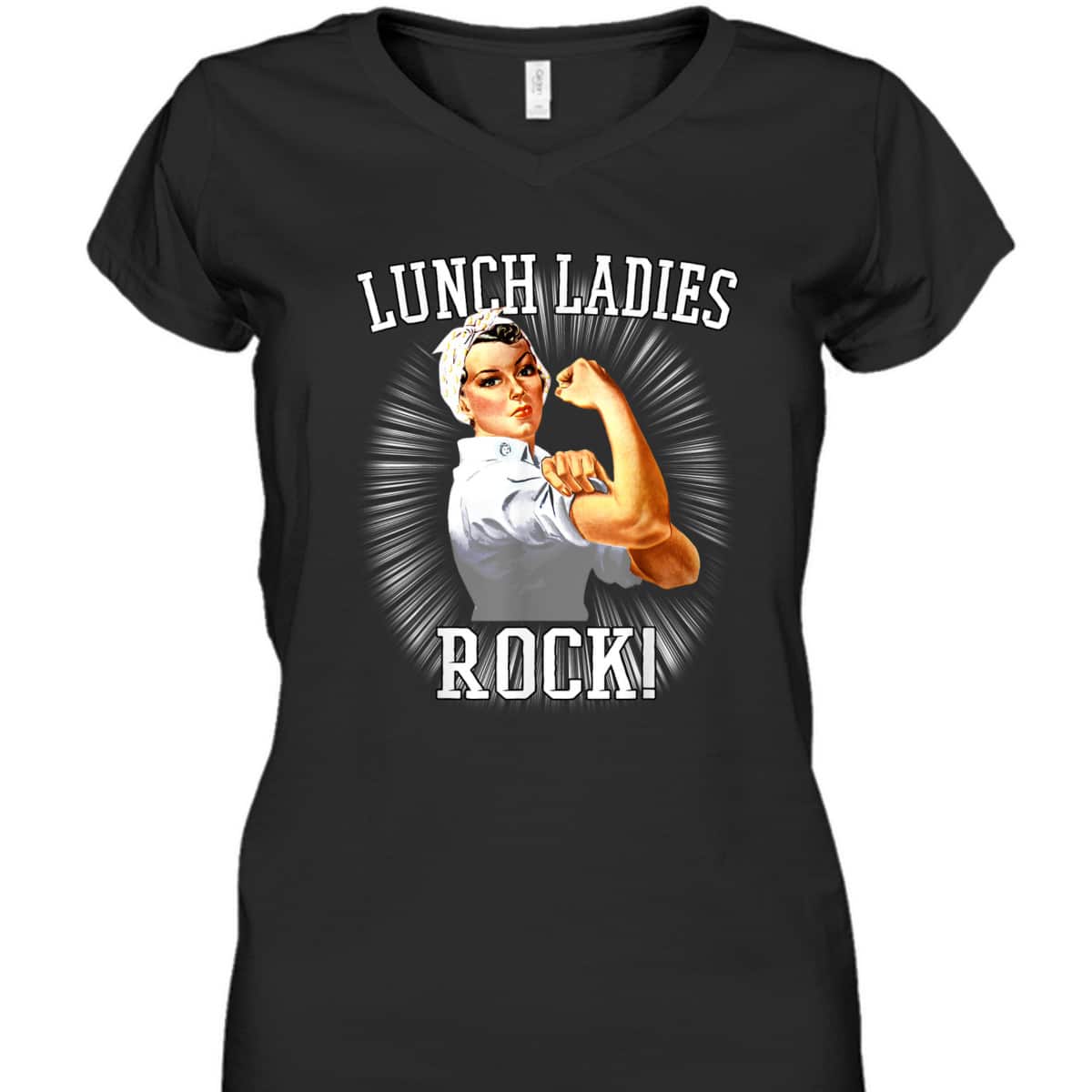 Rosie The Riveter Lunch LadyCafeteria Worker T-Shirt
