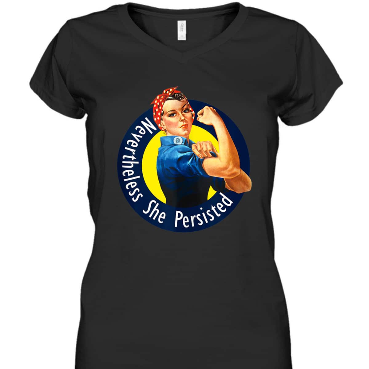 Rosie The Riveter Retro Nevertheless She Persisted T-Shirt Rosie The Riveter Retro Nevertheless She Persisted T-Shirt