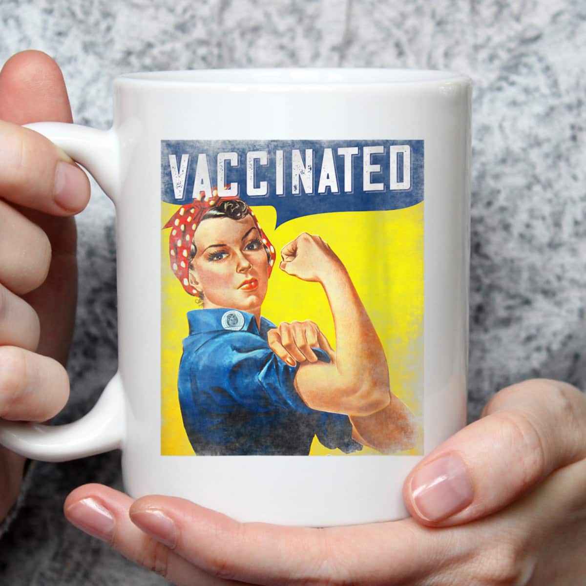 Womens Pro Vaccine, I Got Vaccinated, Want A Hug Rosie The Riveter T-Shirt