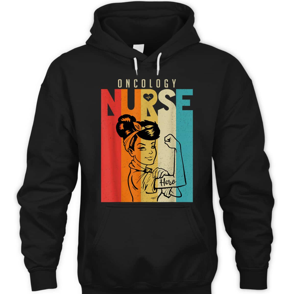 Vintage Rosie The Riveter Oncology Nurse T-Shirt