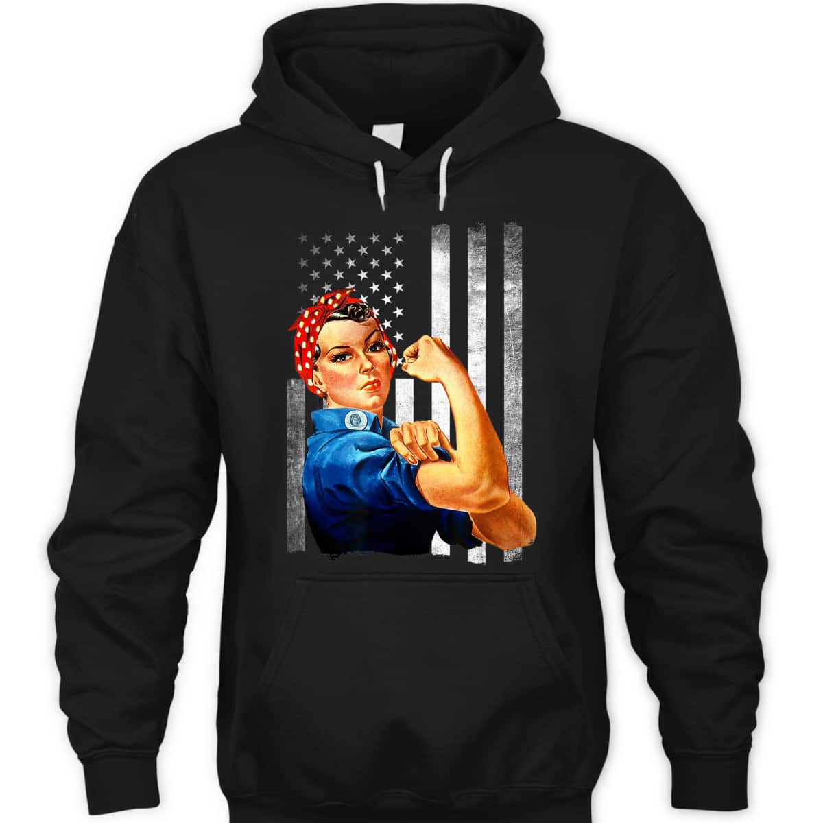 Rosie The Riveter WWII US Flag T-Shirt