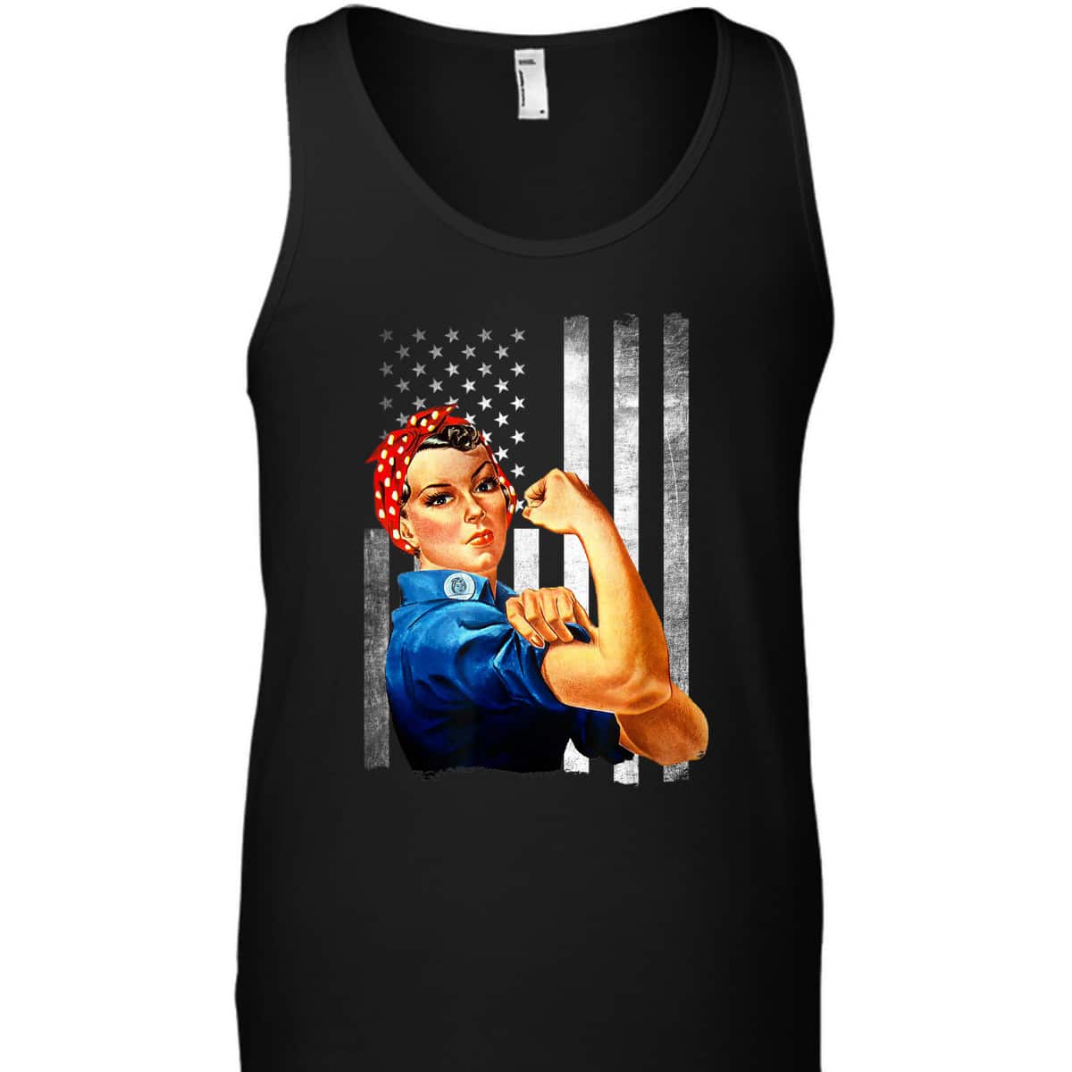 Rosie The Riveter WWII US Flag T-Shirt