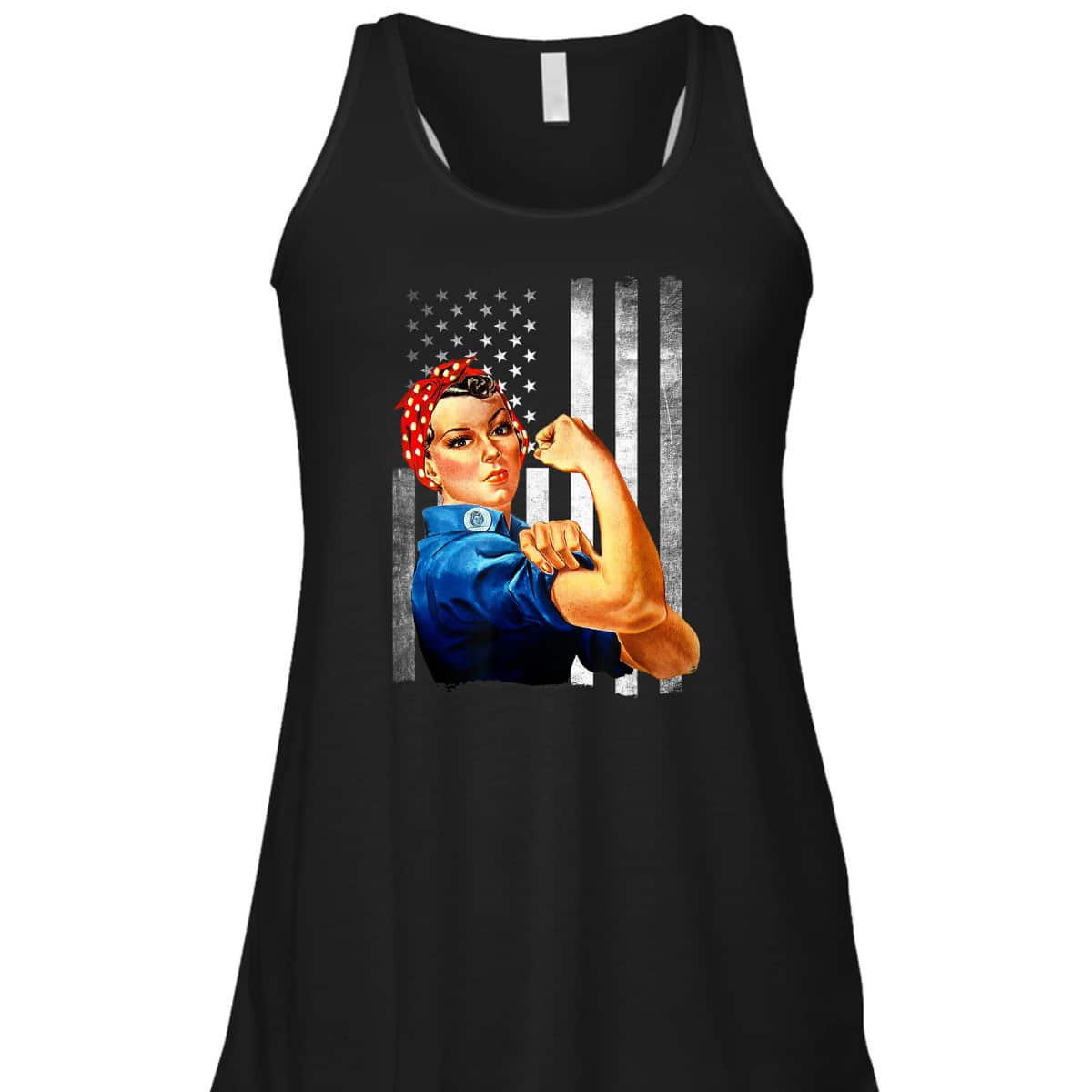 Rosie The Riveter WWII US Flag T-Shirt