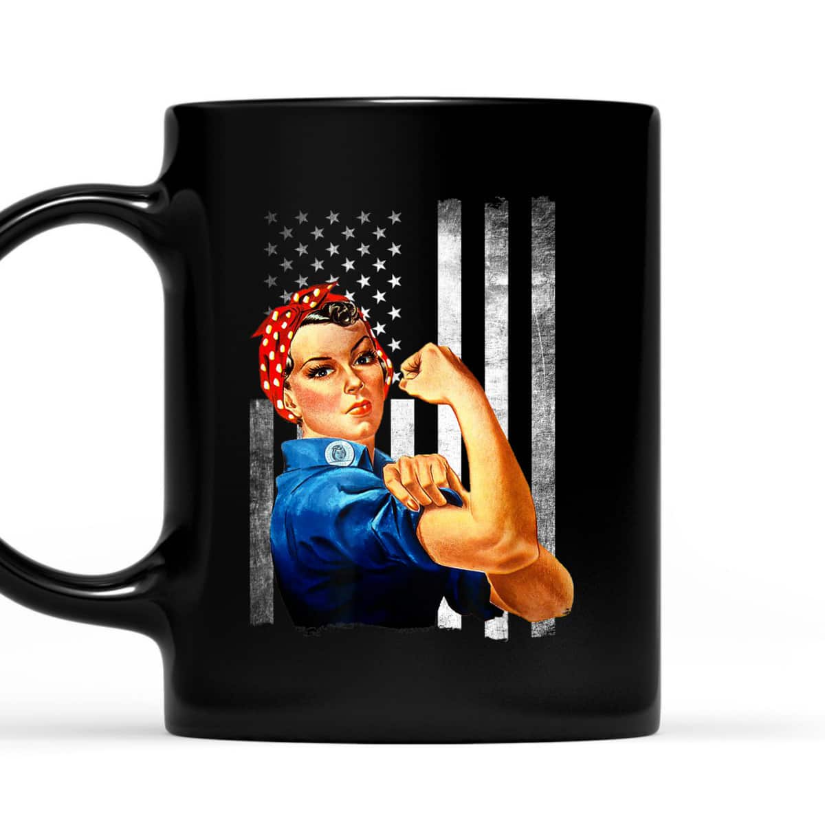 Rosie The Riveter WWII US Flag T-Shirt