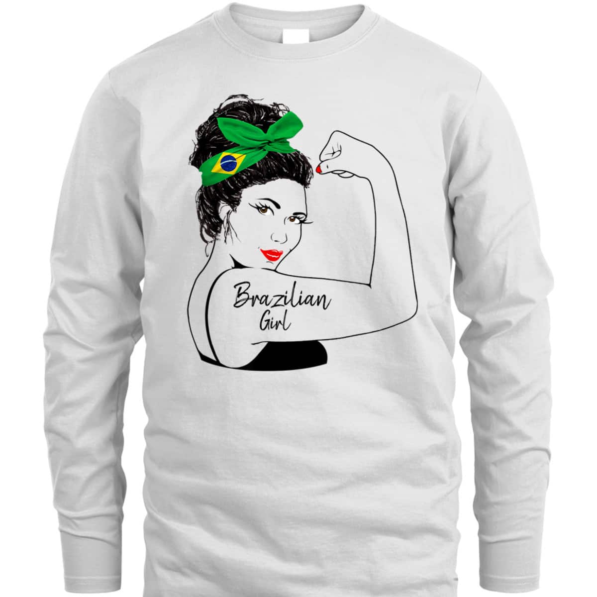 Brazilian Girl Unbreakable Rosie The Riveter T-Shirt Brazilian Girl Unbreakable Rosie The Riveter T-Shirt