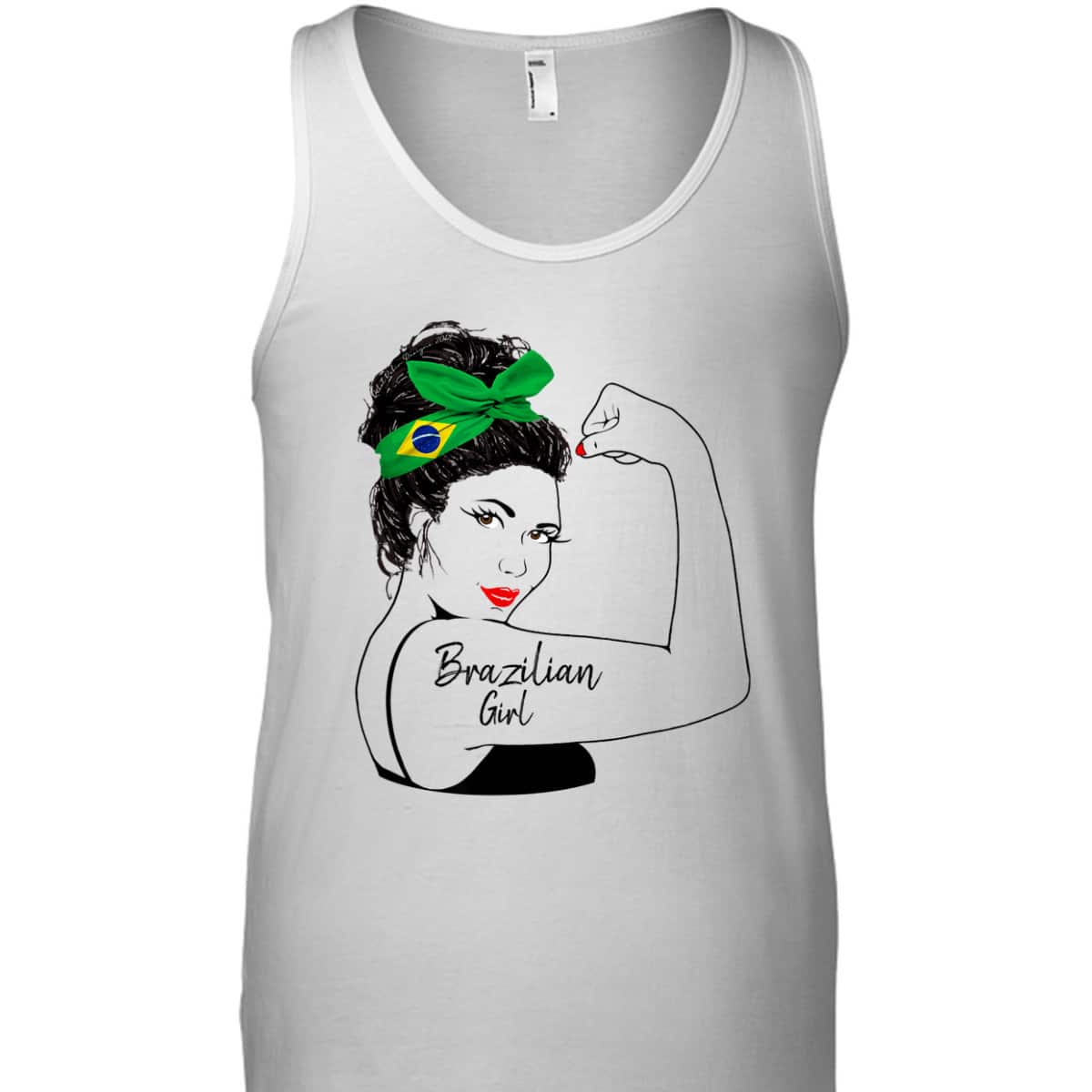Brazilian Girl Unbreakable Rosie The Riveter T-Shirt Brazilian Girl Unbreakable Rosie The Riveter T-Shirt