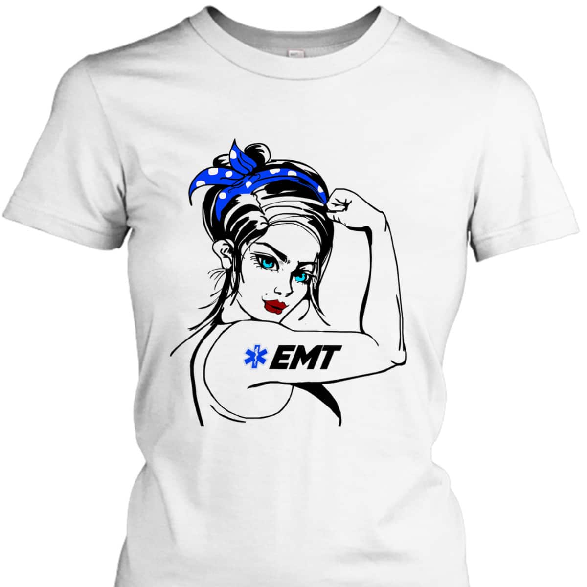EMS Emergency EMT Rosie The Riveter T-Shirt