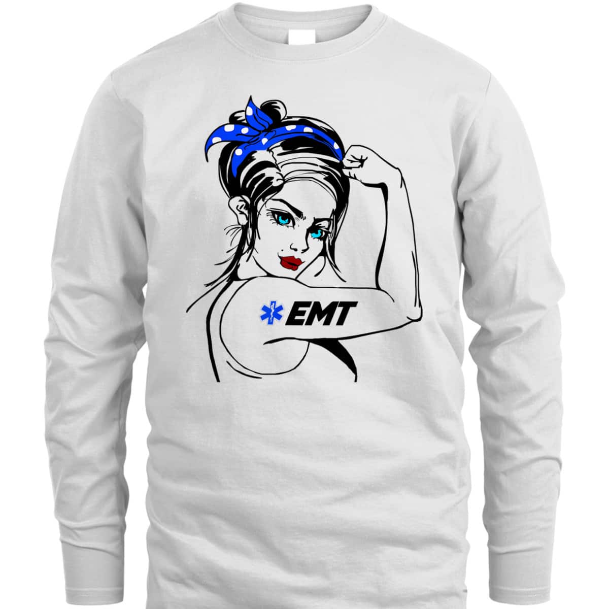 EMS Emergency EMT Rosie The Riveter T-Shirt