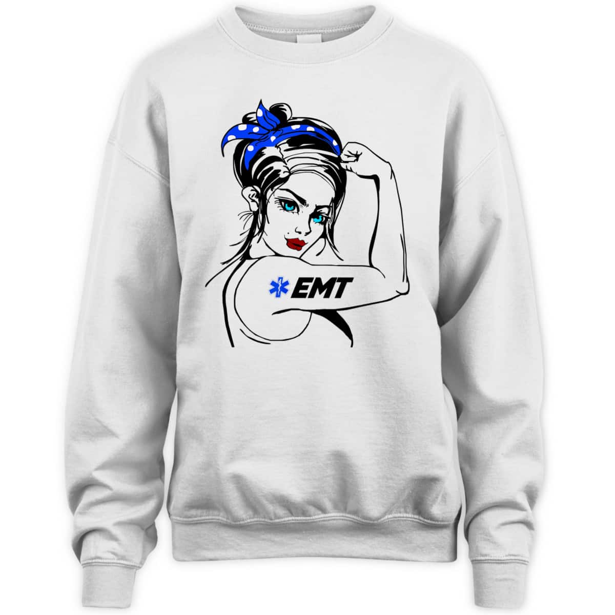 EMS Emergency EMT Rosie The Riveter T-Shirt