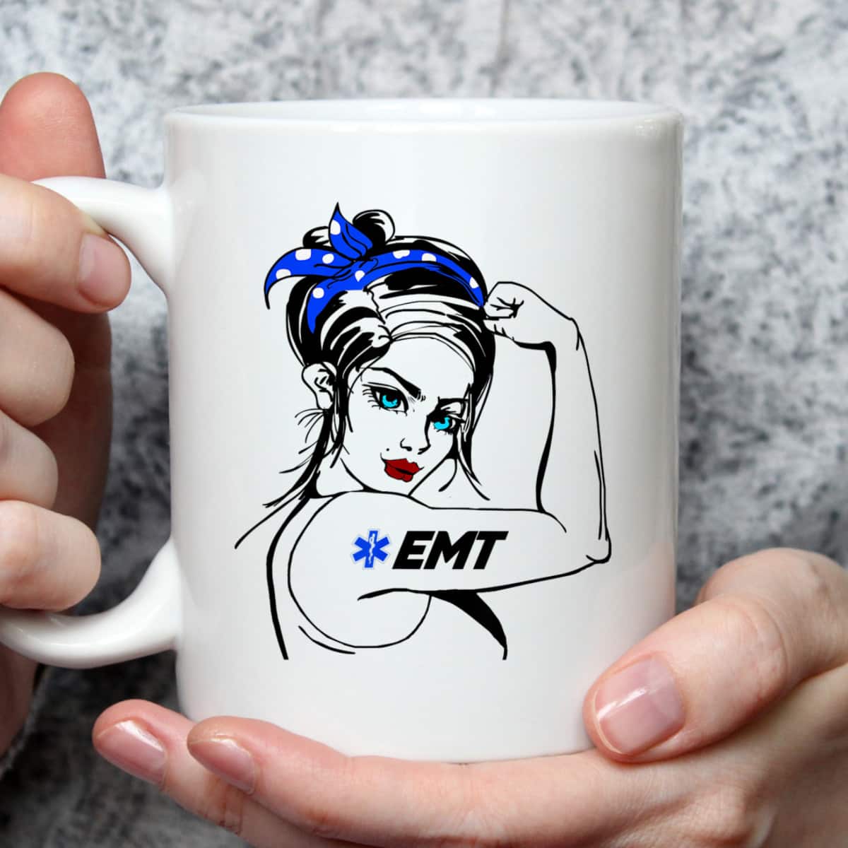 EMS Emergency EMT Rosie The Riveter T-Shirt