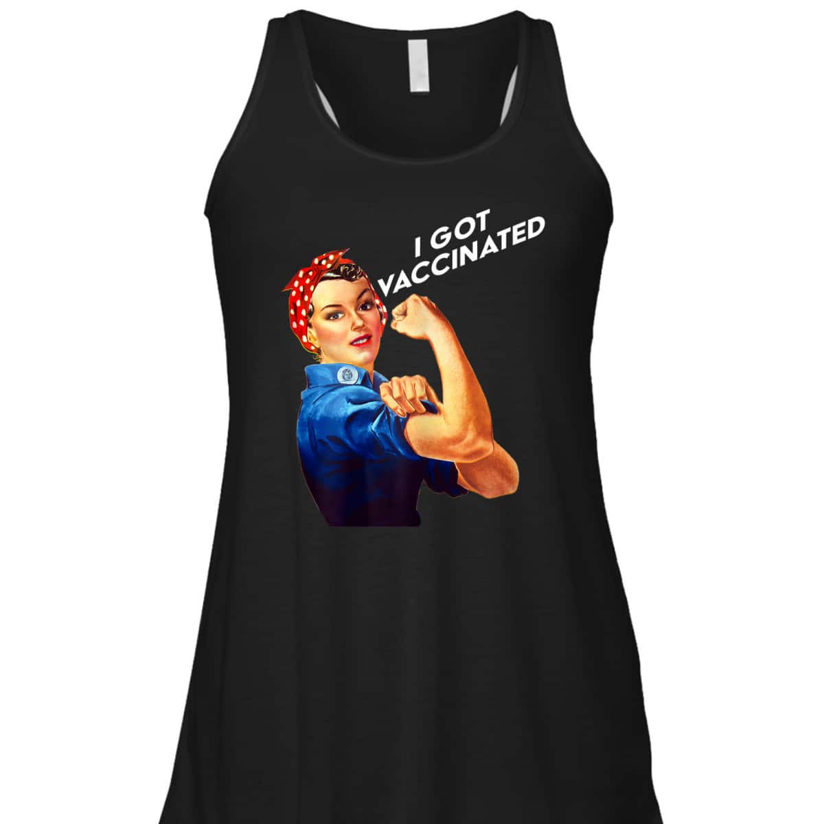 Womens Pro Vaccine Vaccinated Rosie The Riveter Pro Vaccine T-Shirt