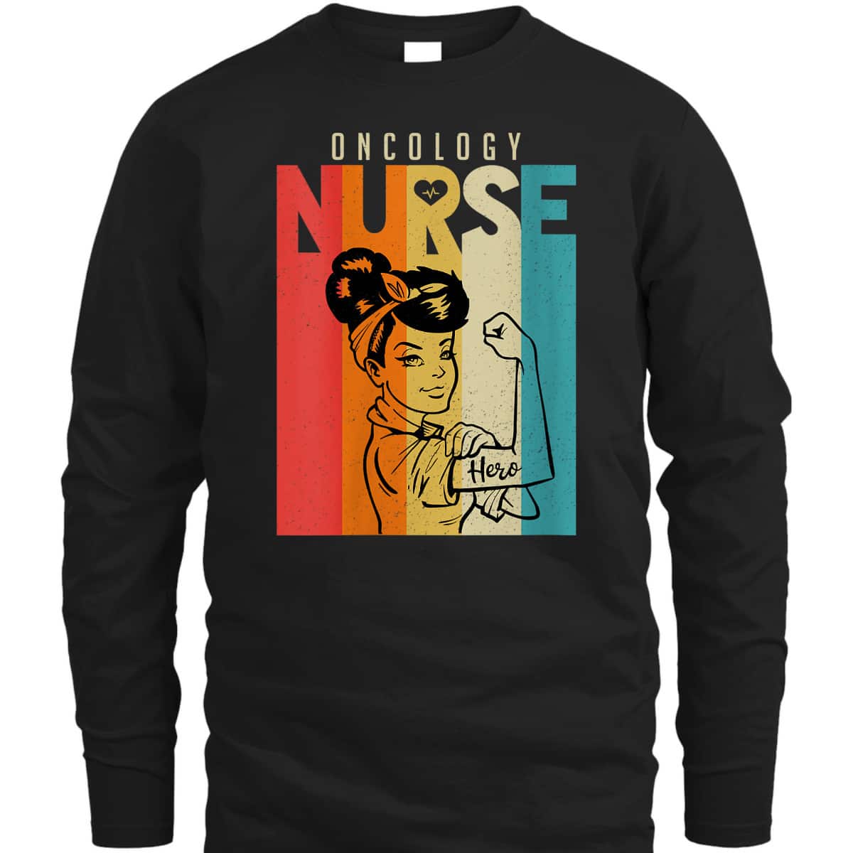 Womens Vintage Rosie The Riveter Oncology Nurse T-Shirt Womens Vintage Rosie The Riveter Oncology Nurse T-Shirt