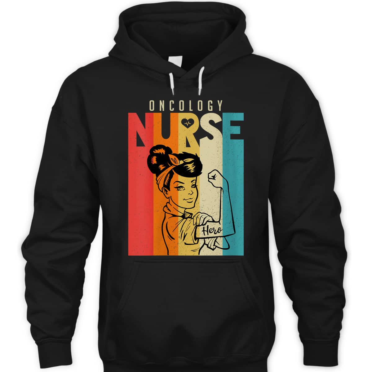 Womens Vintage Rosie The Riveter Oncology Nurse T-Shirt
