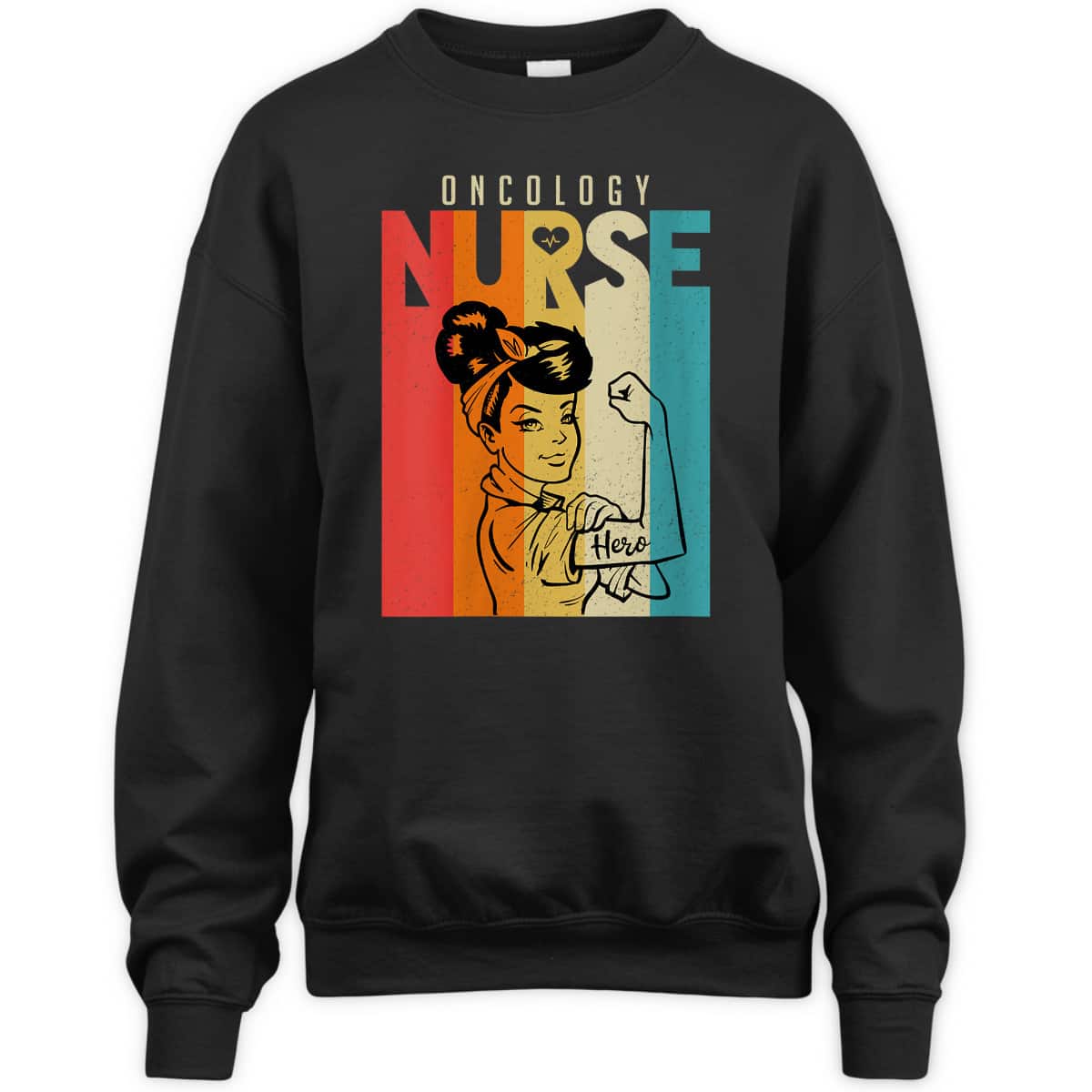 Womens Vintage Rosie The Riveter Oncology Nurse T-Shirt
