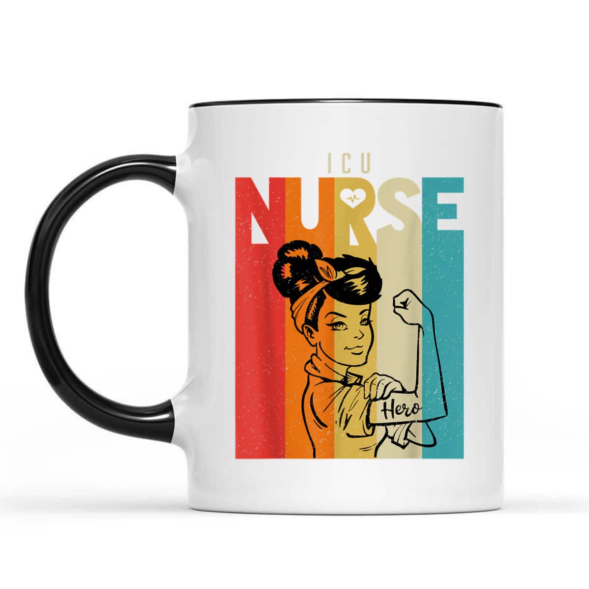 Vintage Rosie The Riveter ICU Nurse T-Shirt