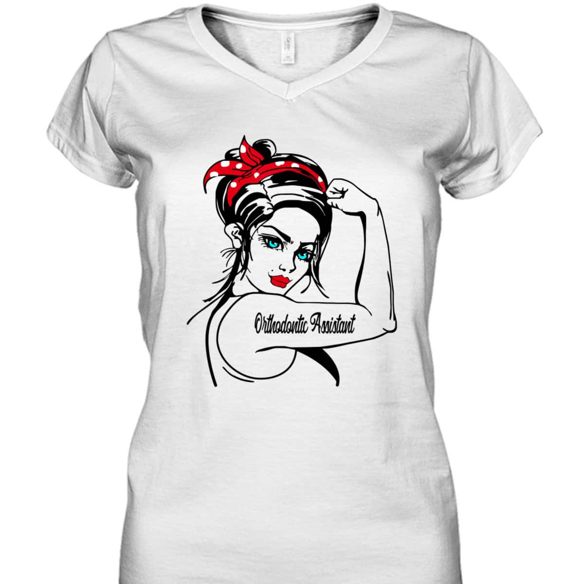 Orthodontic Assistant Rosie The Riveter Pin Up T-Shirt
